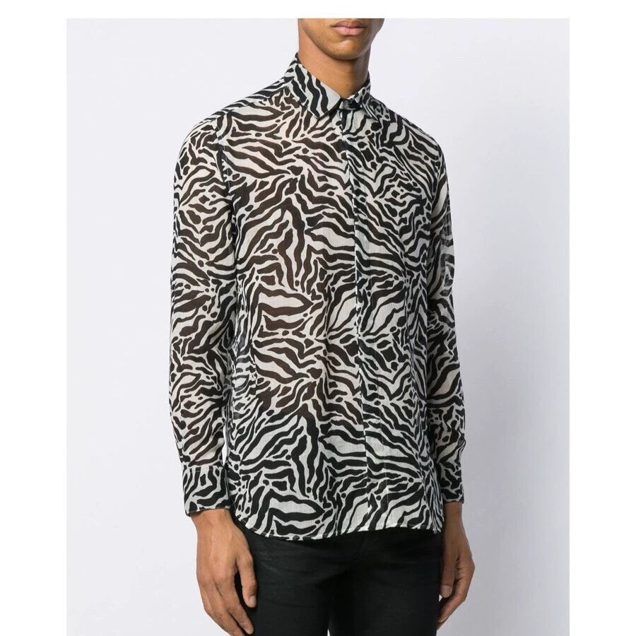 Saint Laurent Paris Tiger print shirt