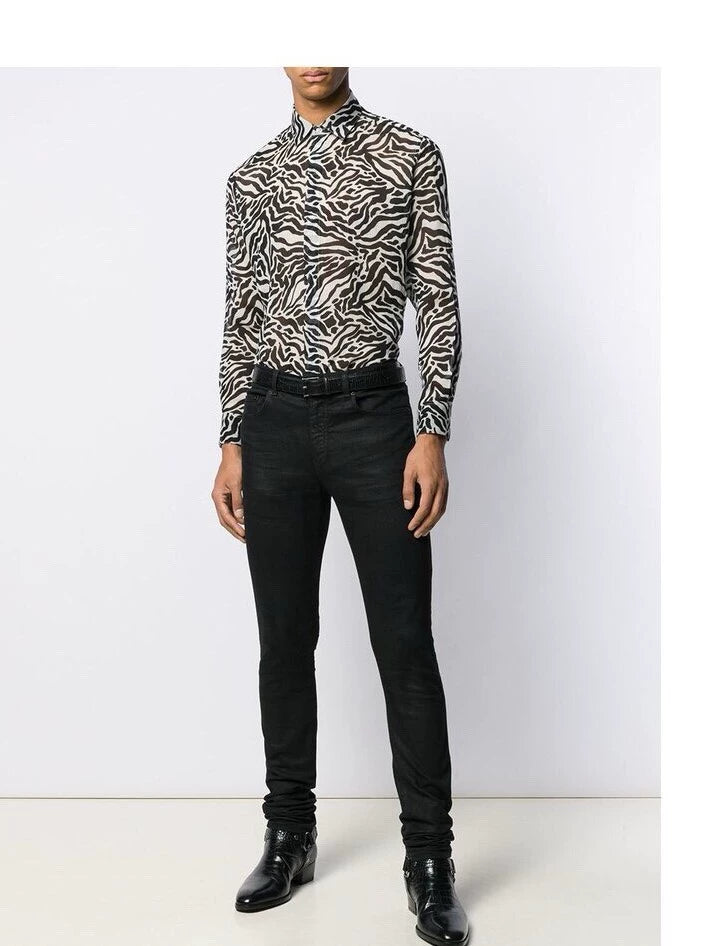 Saint Laurent Paris Tiger print shirt