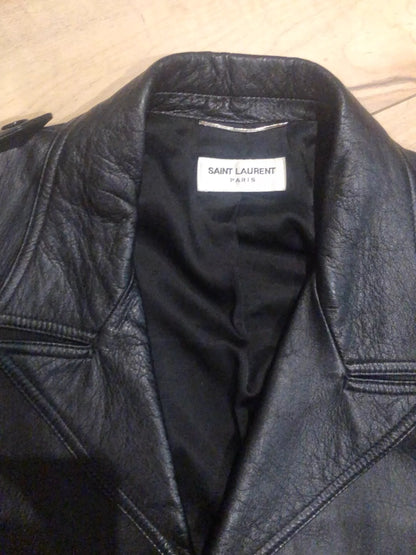 Saint Laurent Paris Pure black leather jacket