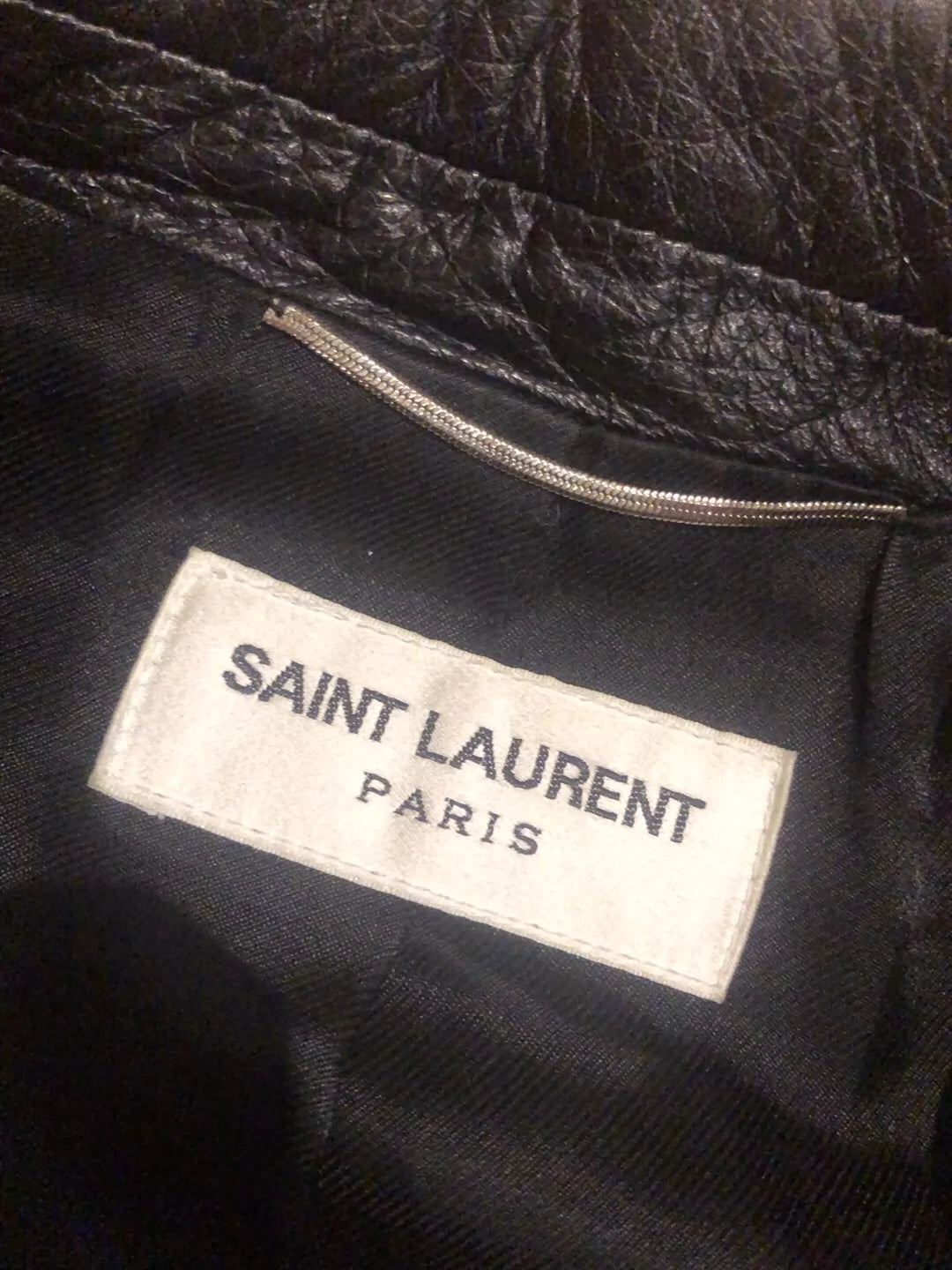 Saint Laurent Paris Pure black leather jacket