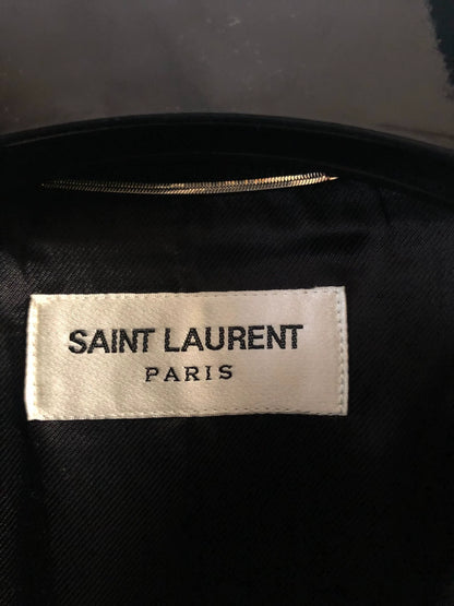 Saint Laurent Paris Black patchwork baseball jacket