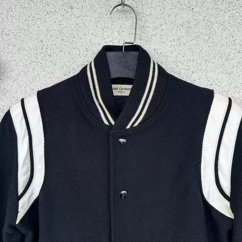 Saint Laurent Paris Black and white baseball uniform