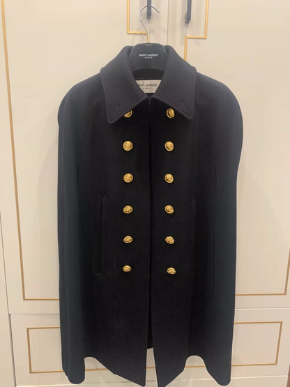 Saint Laurent Paris 16aw Golden Button Cloak