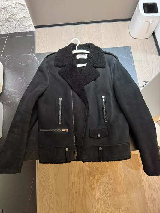 Saint Laurent Paris Fur integrated jacket