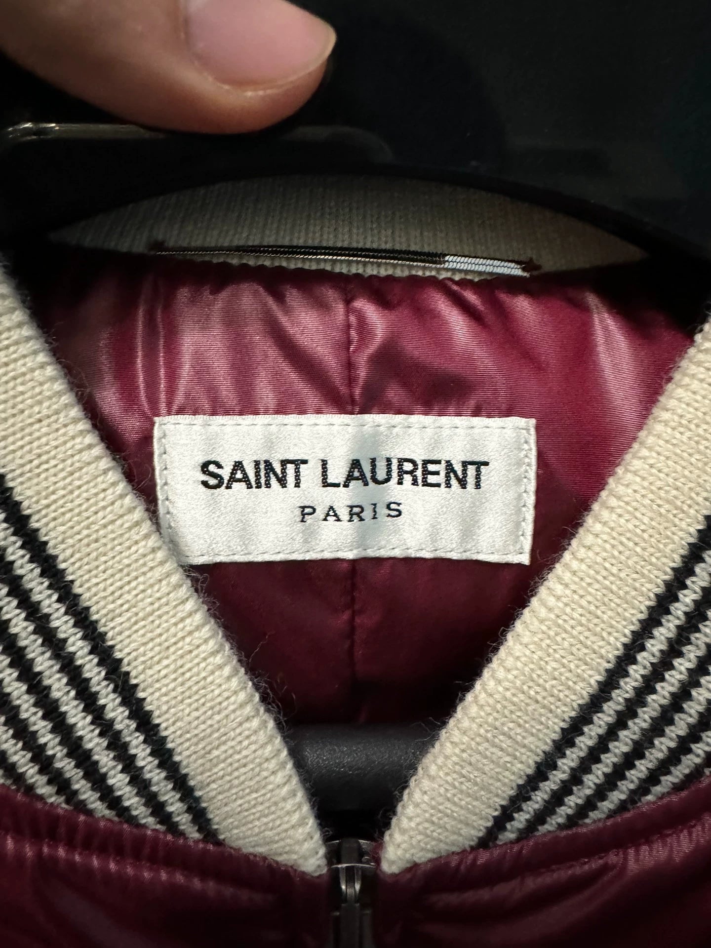 Saint Laurent Paris Red baseball jacket