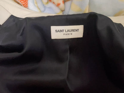 Saint Laurent Paris White diamond patterned vintage jacket