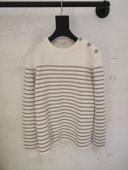 Saint Laurent Paris Gold button sweater