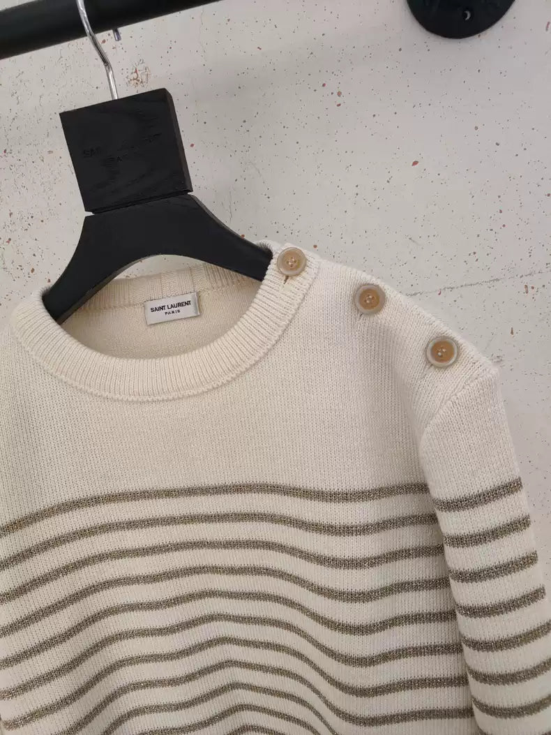 Saint Laurent Paris Gold button sweater