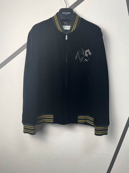 Saint Laurent Paris Scallion Bead Radio Velvet Jacket