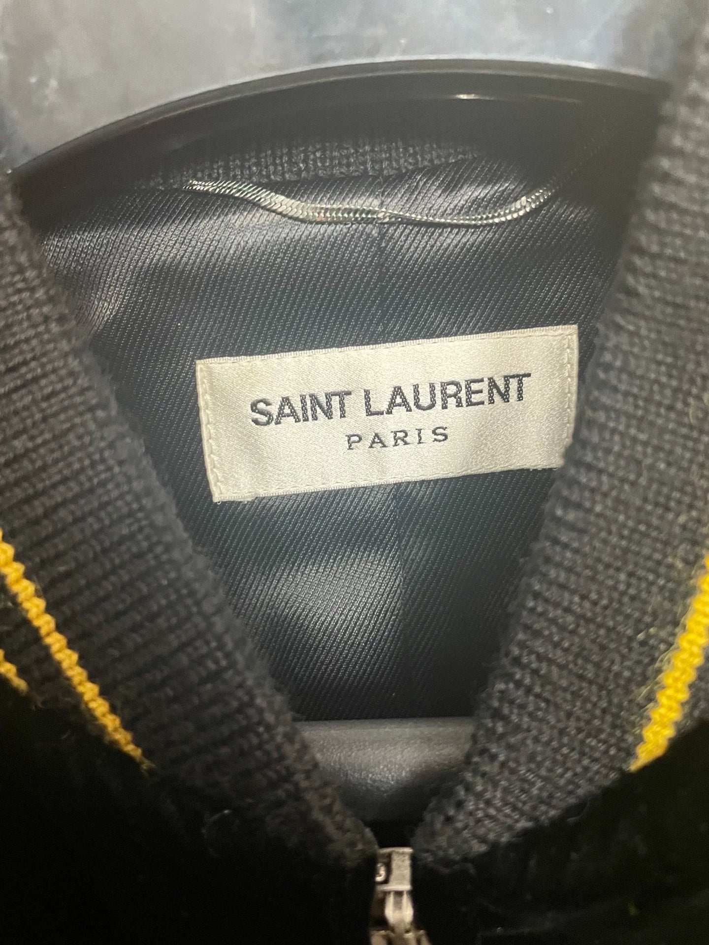 Saint Laurent Paris Scallion Bead Radio Velvet Jacket