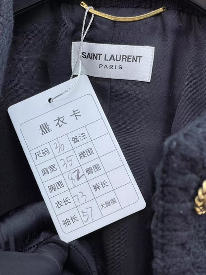 Saint Laurent Paris Black tweed jacket