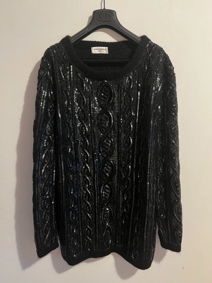 Saint Laurent ParisBlack scale sweater