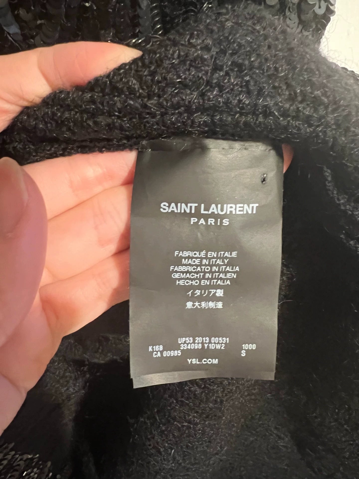 Saint Laurent ParisBlack scale sweater