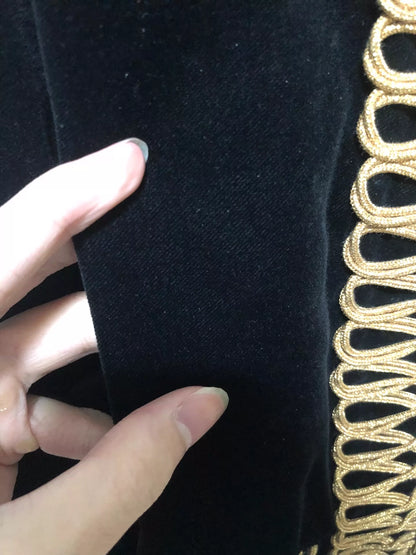 Saint Laurent Paris16FW Palace Black Velvet Jacket