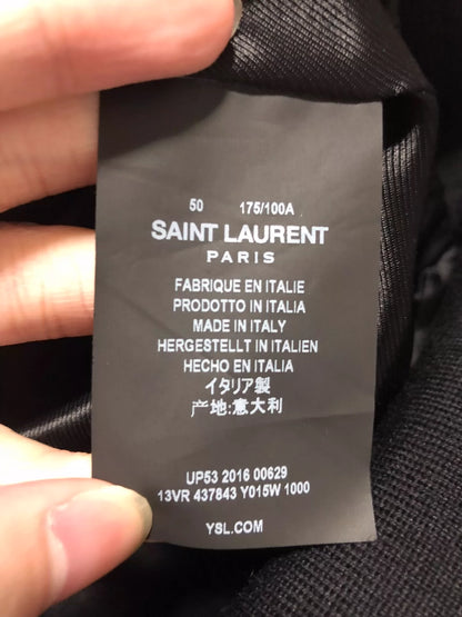 Saint Laurent Paris16FW Palace Black Velvet Jacket