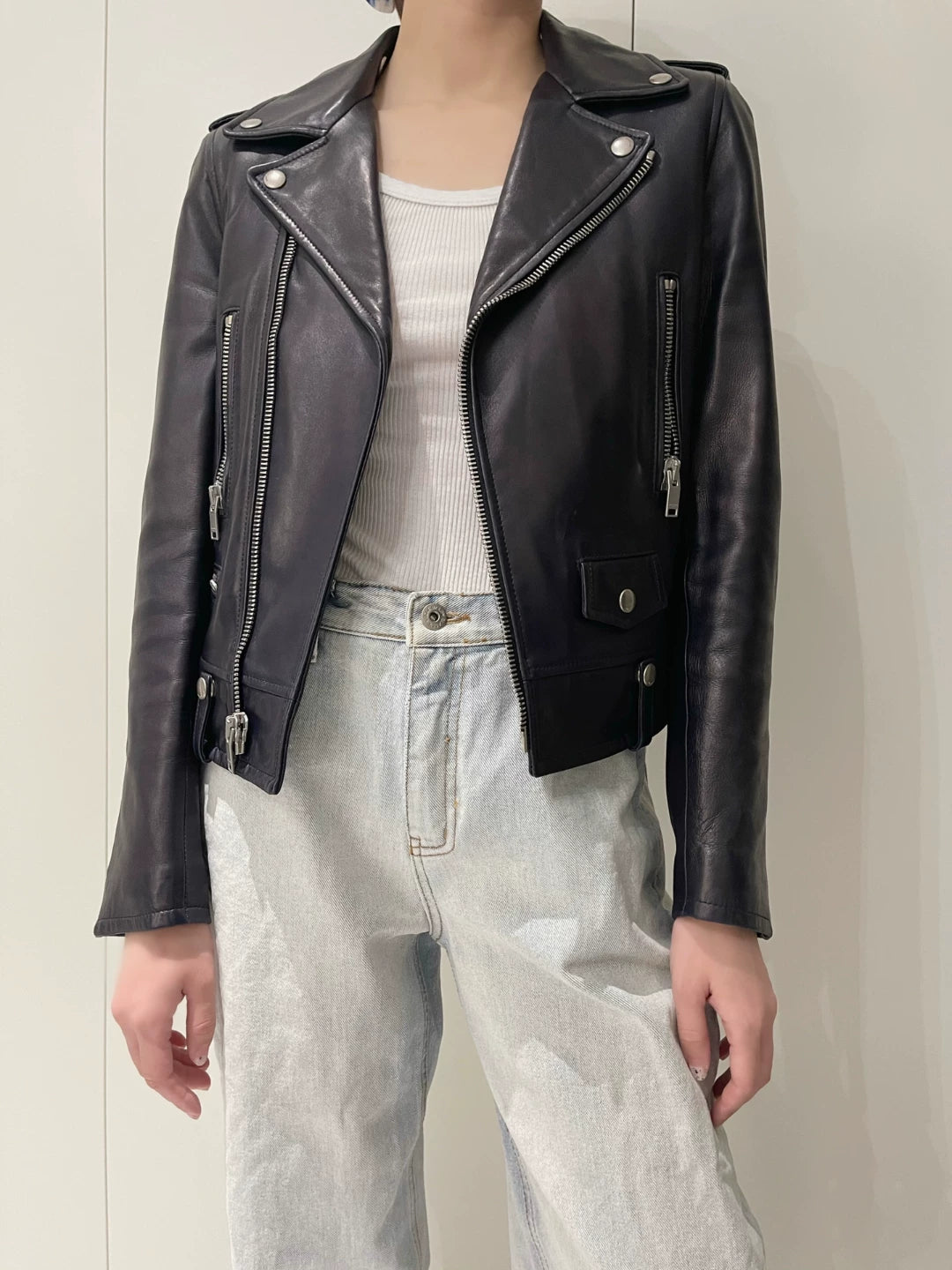 Saint Laurent Paris Classic motorcycle leather jacket