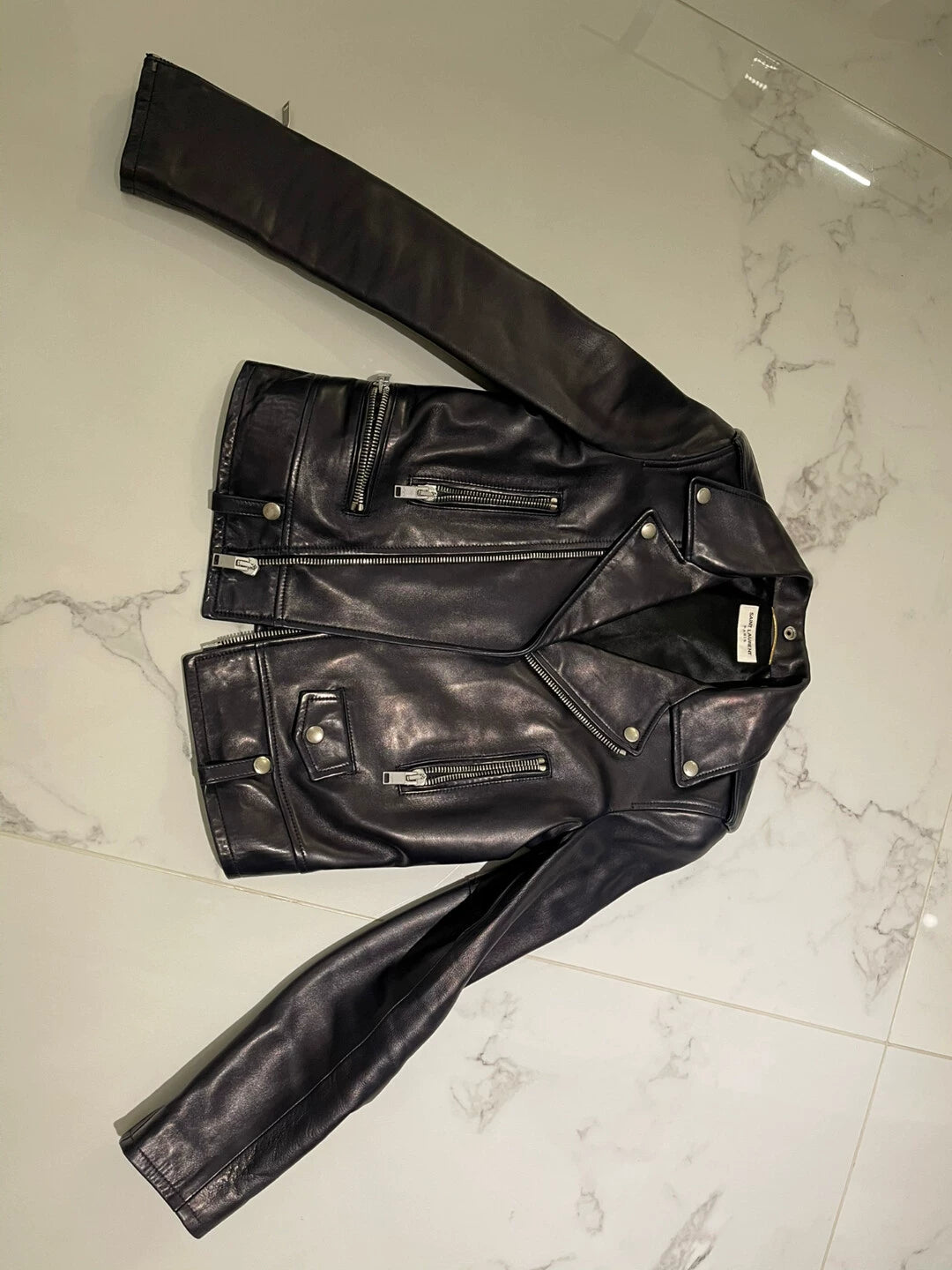 Saint Laurent Paris Classic motorcycle leather jacket