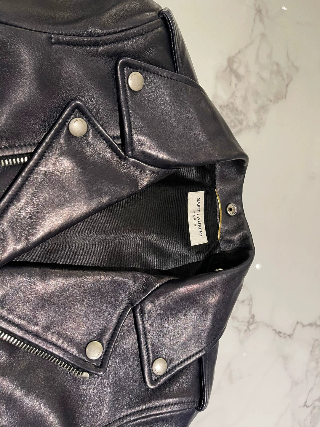 Saint Laurent Paris Classic motorcycle leather jacket