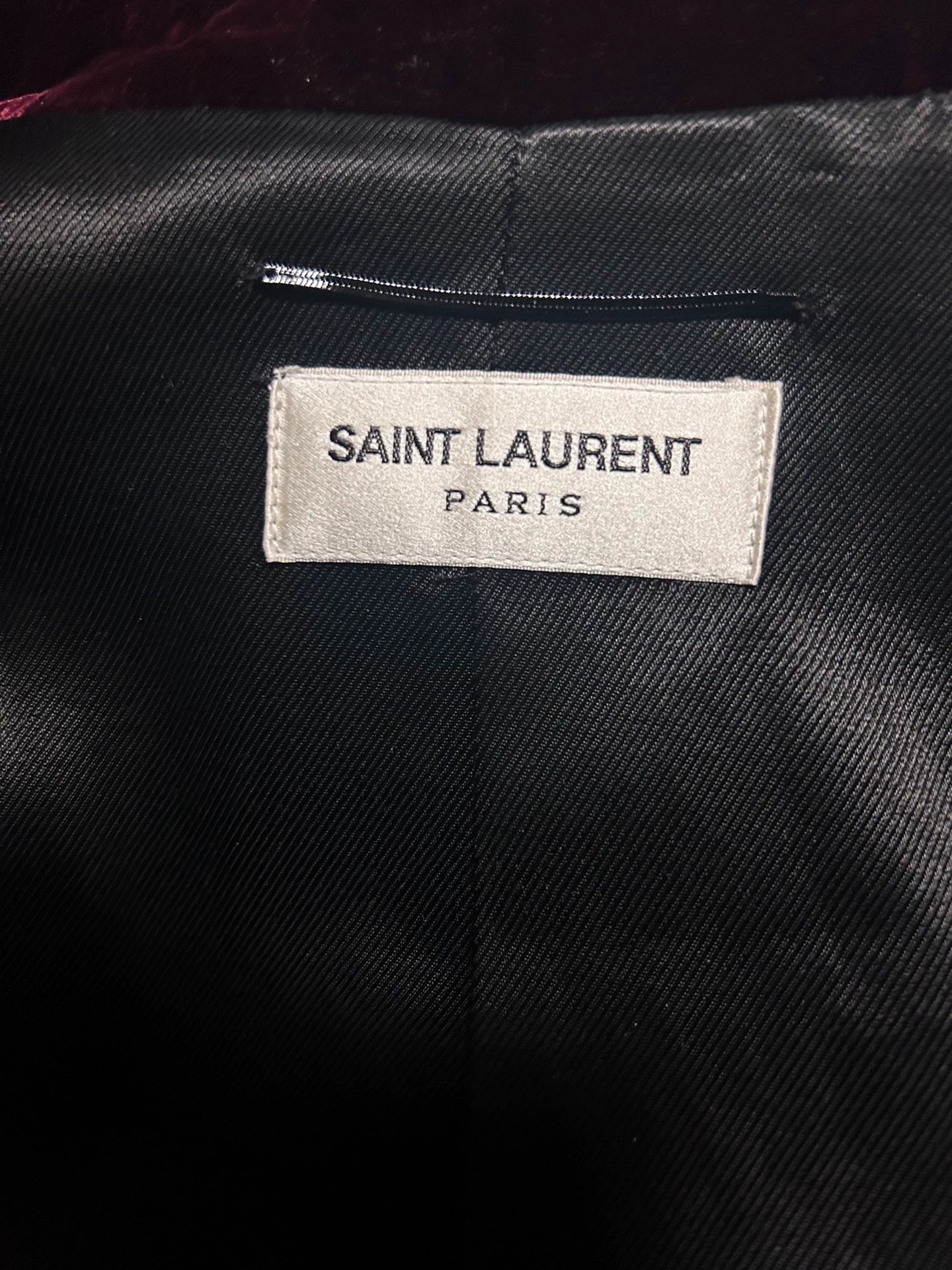 Saint Laurent Paris 16fw Red Velvet Star Moon Jacket