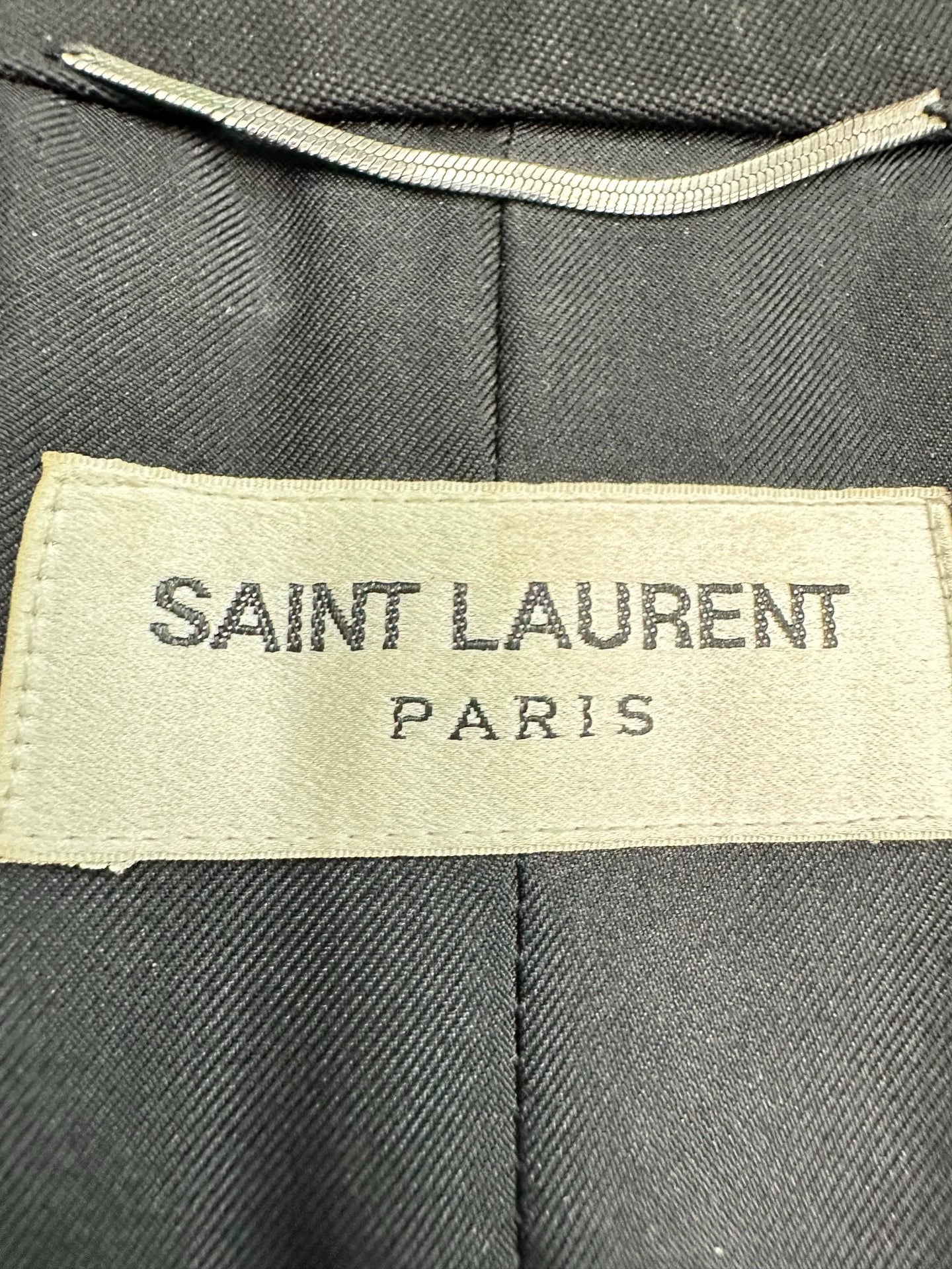 Saint Laurent ParisBlack scale sword collar suit jacket