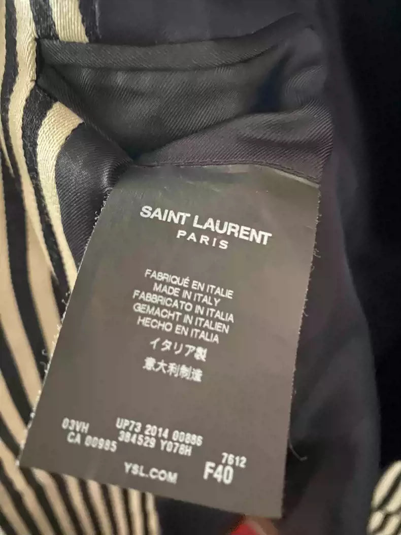 Saint Laurent Paris Black and white striped jacket