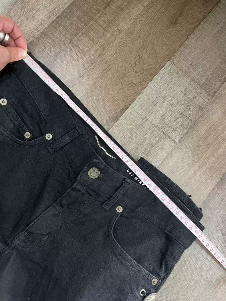 Saint Laurent Paris D02 vintage western element silver buckle jeans from the first year