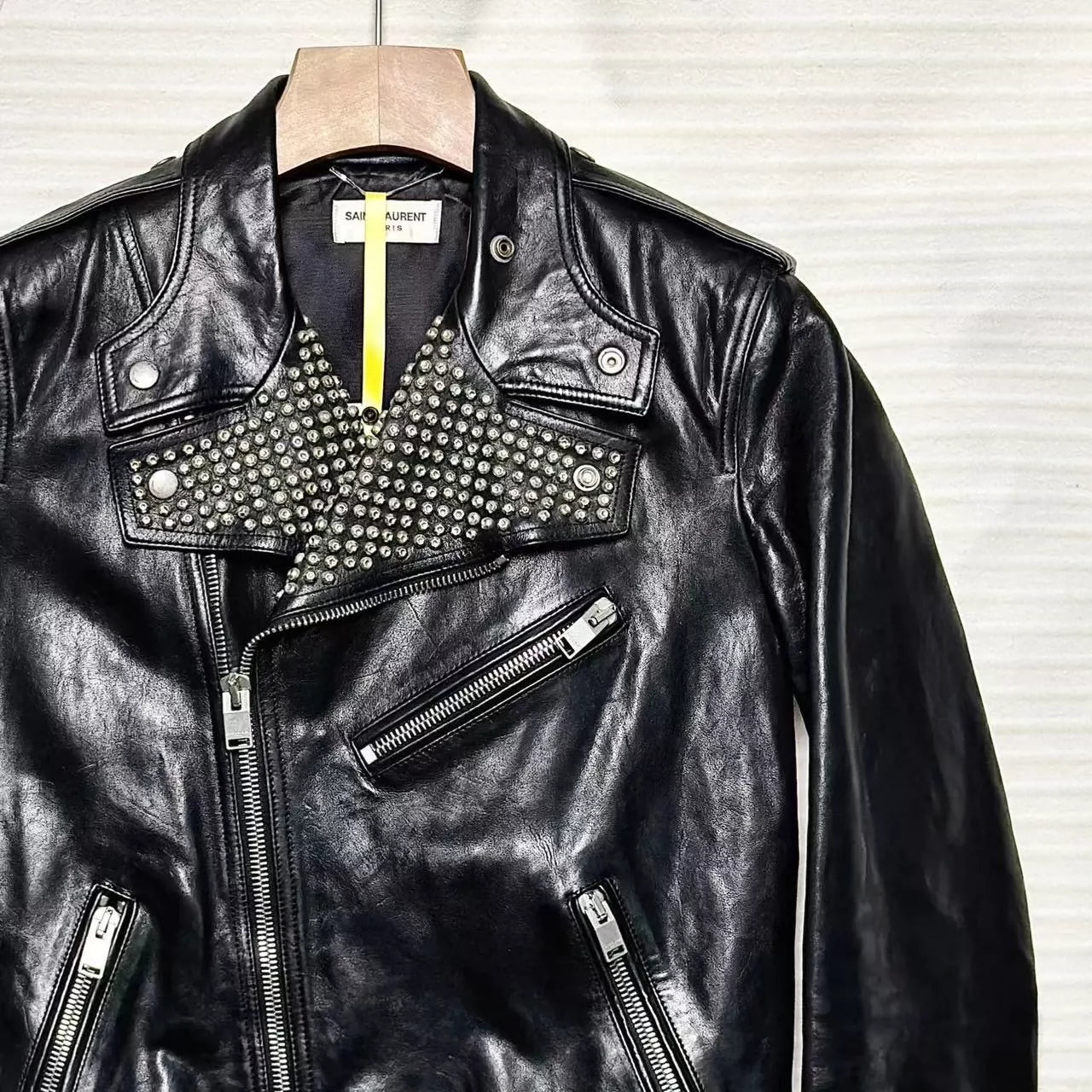 Saint Laurent Paris Black leather jacket