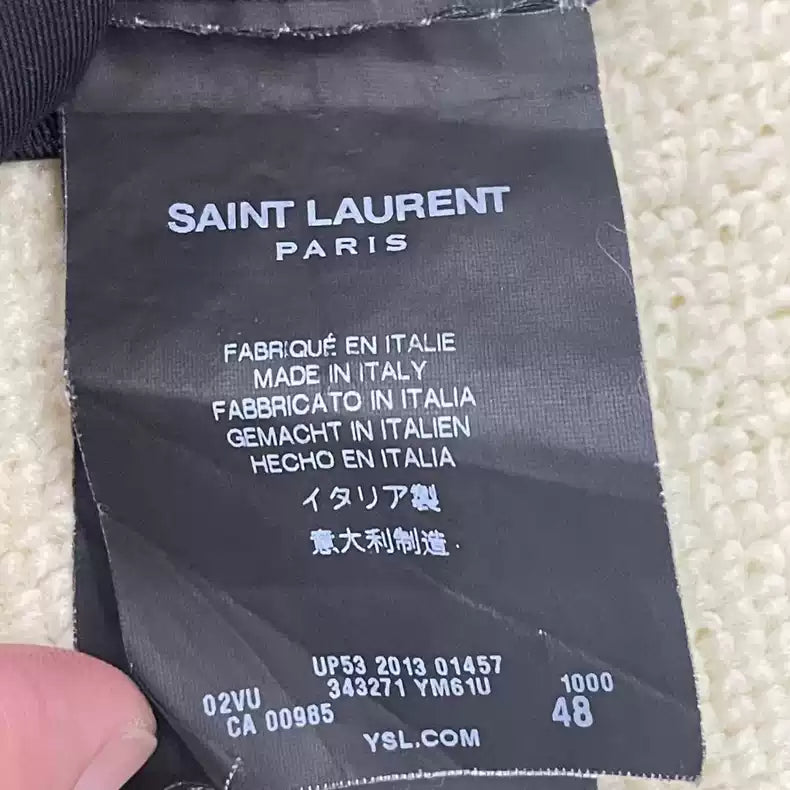 Saint Laurent Paris Blood Teeth Silk Jacket