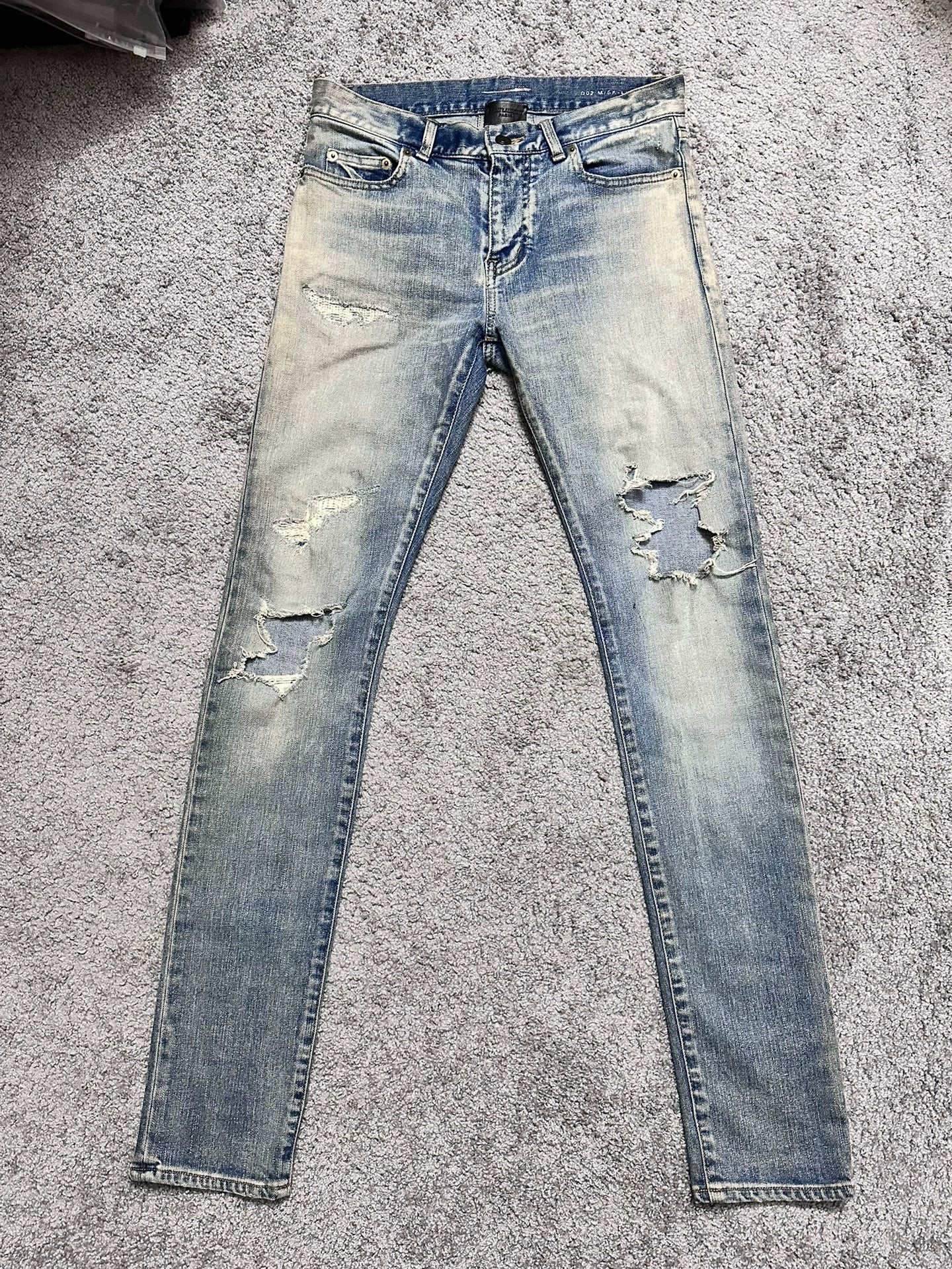 Saint Laurent Paris D02 ripped jeans