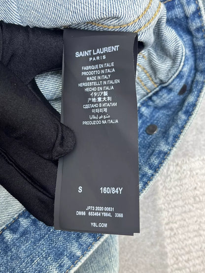 Saint Laurent Paris Anchor denim jacket