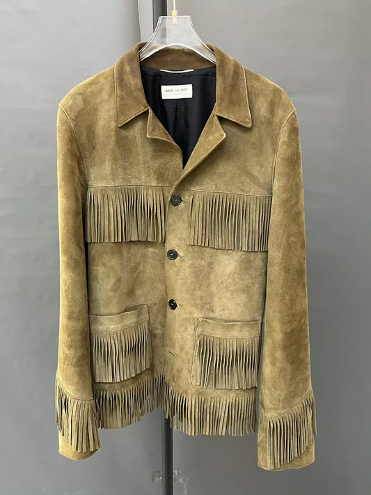 Saint Laurent Paris Tassel suede jacket