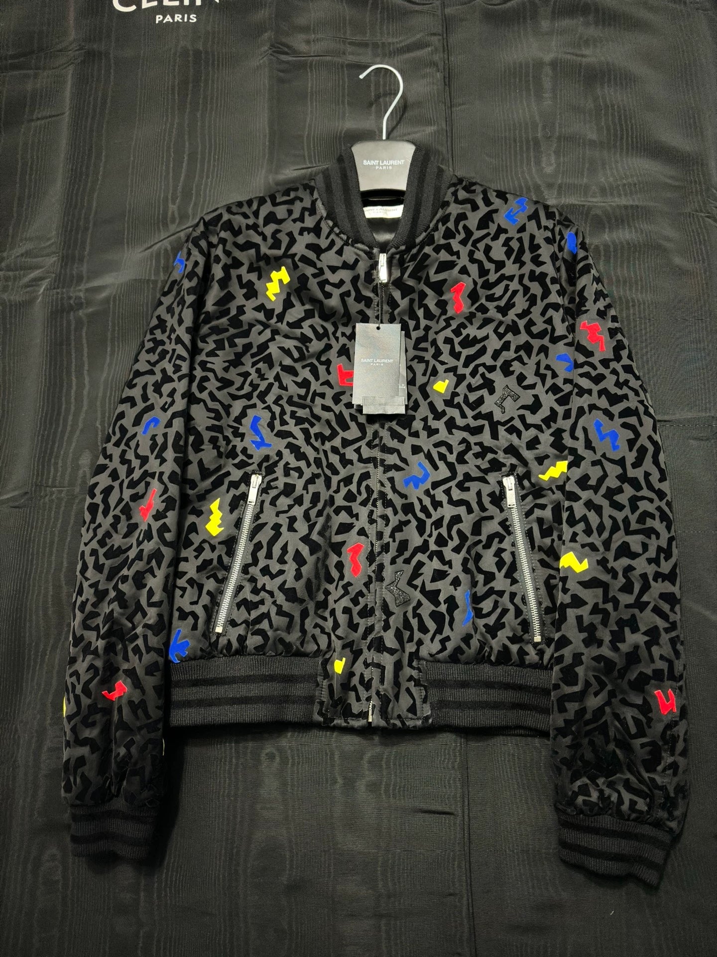 Saint Laurent Paris Xiu style heavy industry baseball jacket