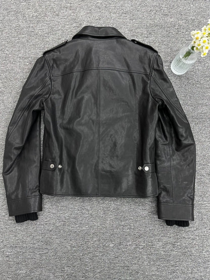 Saint Laurent ParisFur integrated pilot jacket