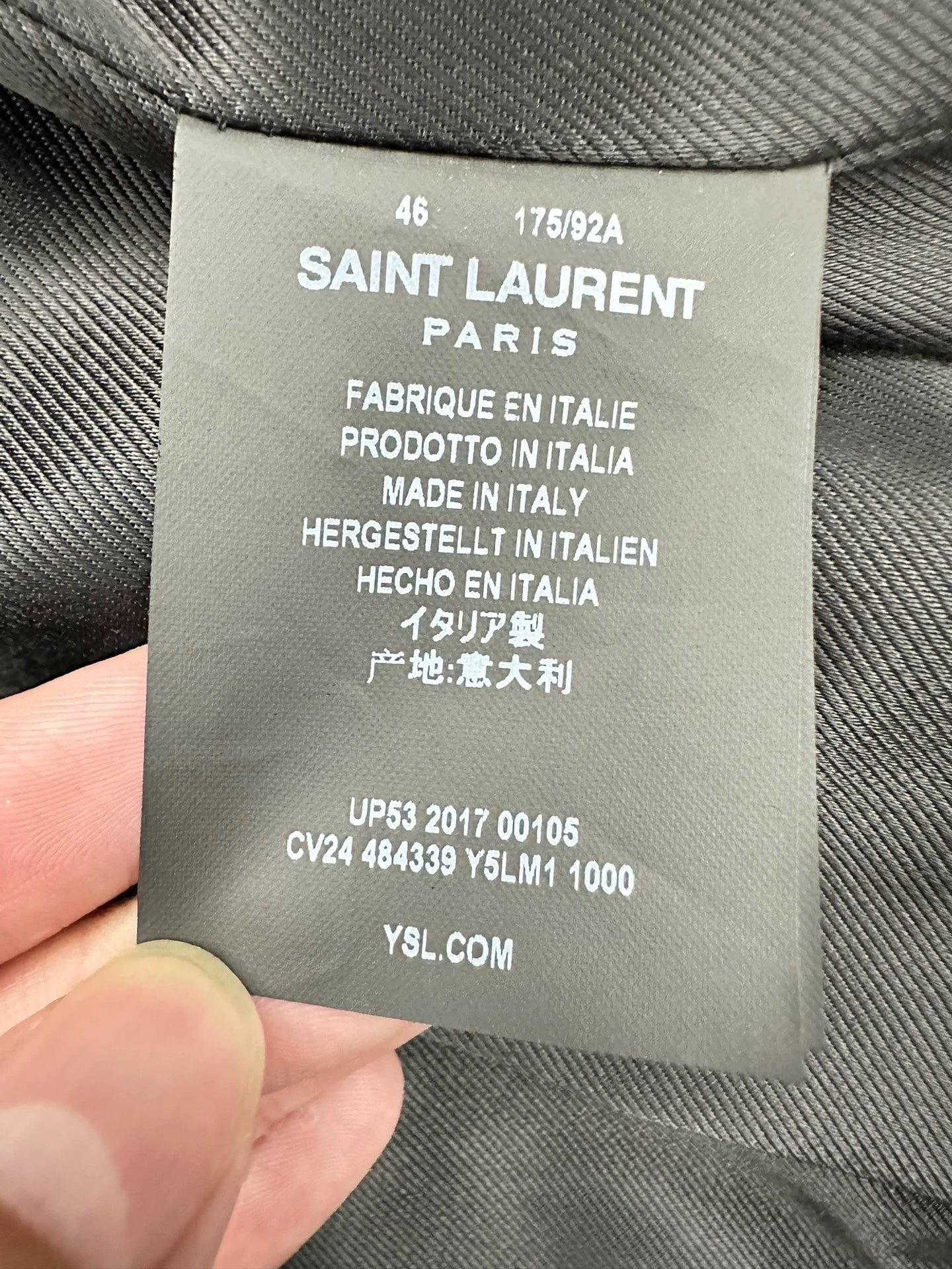 Saint Laurent ParisFur integrated pilot jacket