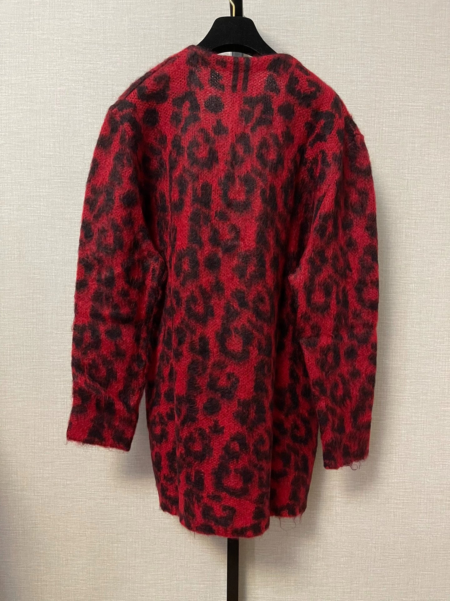 Saint Laurent Paris 13AW leopard print sweater cardigan