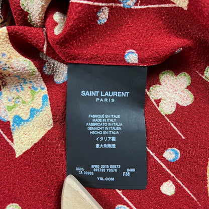 Saint Laurent Paris 16ss floral painting shirt