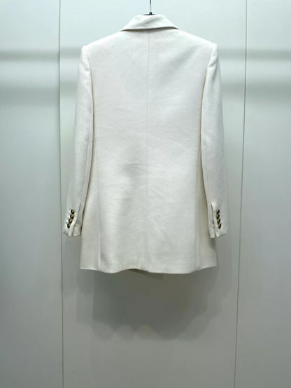 Saint Laurent Paris White double button woolen suit jacket