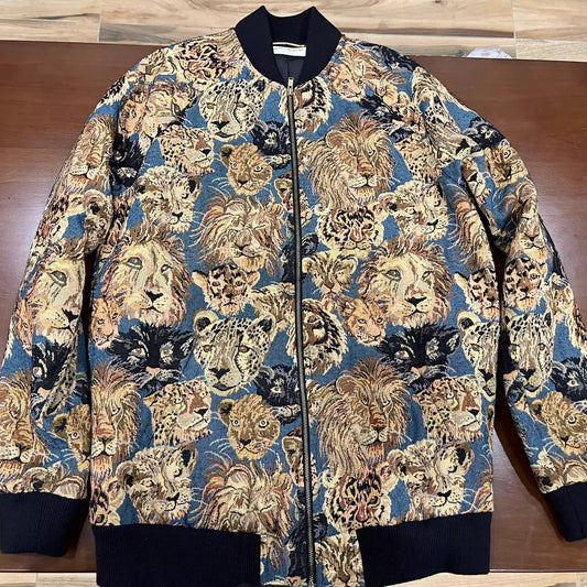 Saint Laurent Paris King of Beasts baseball jacket