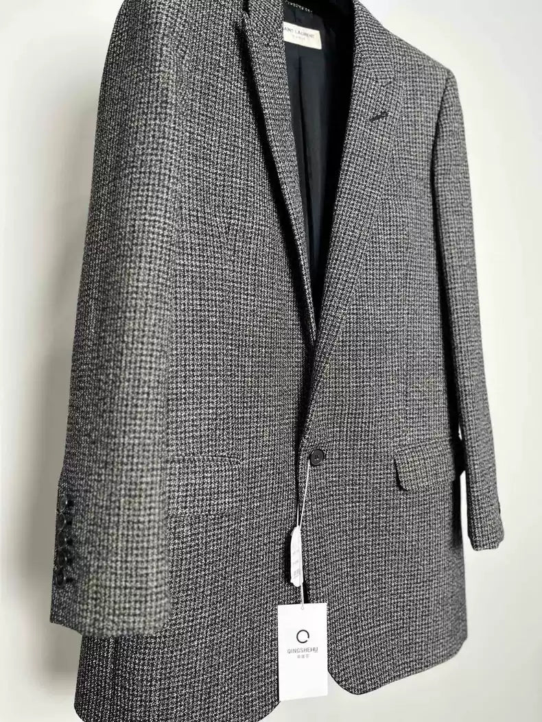 Saint Laurent Paris Cotton patterned suit