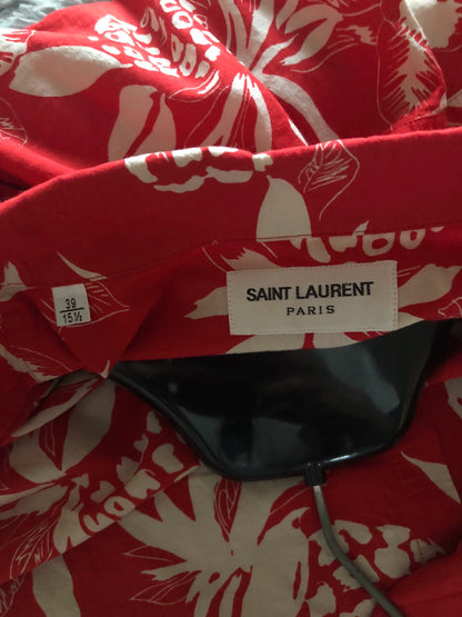 Saint Laurent Paris 16ss Red Pineapple Hawaiian Shirt