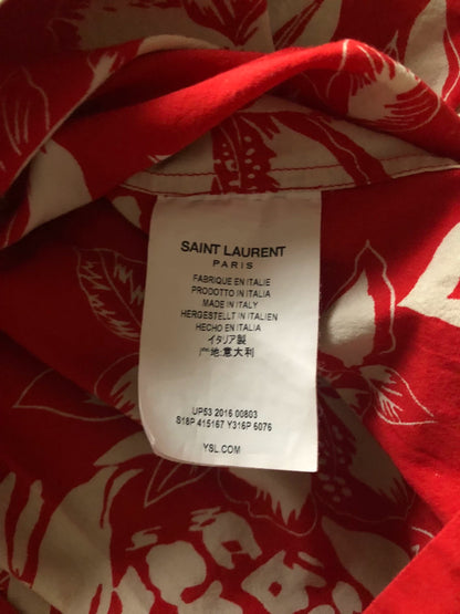 Saint Laurent Paris 16ss Red Pineapple Hawaiian Shirt