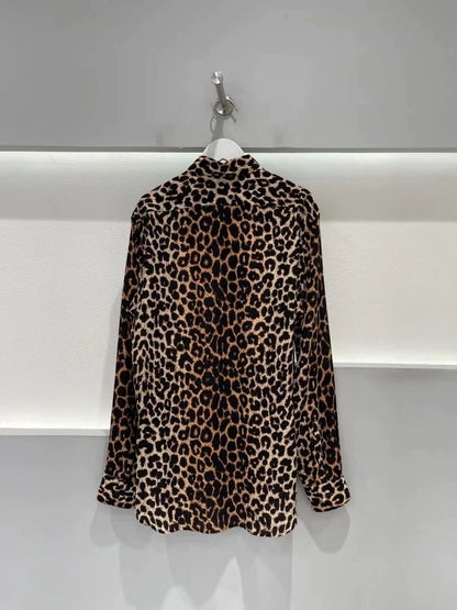 Saint Laurent Paris Leopard print shirt