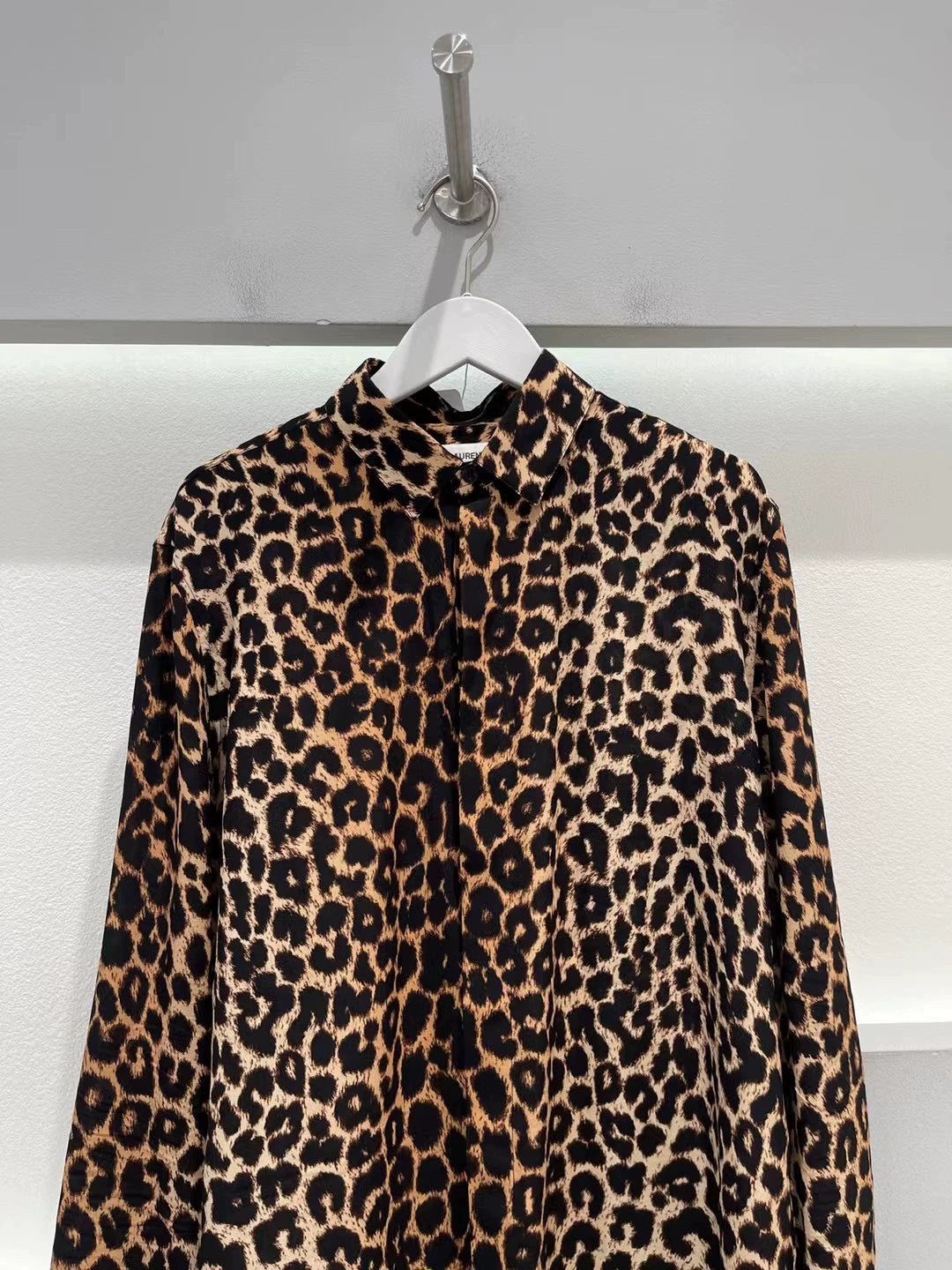 Saint Laurent Paris Leopard print shirt