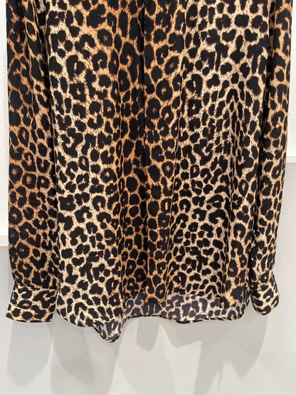 Saint Laurent Paris Leopard print shirt