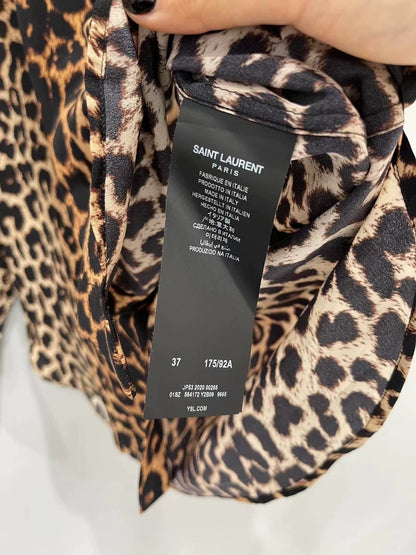 Saint Laurent Paris Leopard print shirt