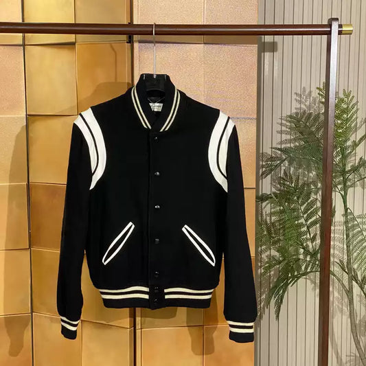 Saint Laurent Paris Black baseball jacket