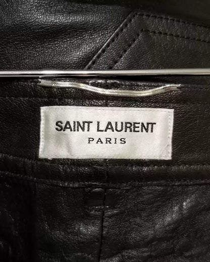 Saint Laurent Paris 15 Autumn/Winter Nine Zipper Leather Pants