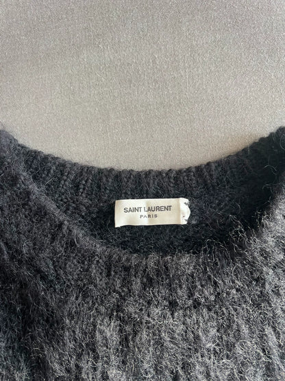 Saint Laurent Paris 22FW black and white logo sweater