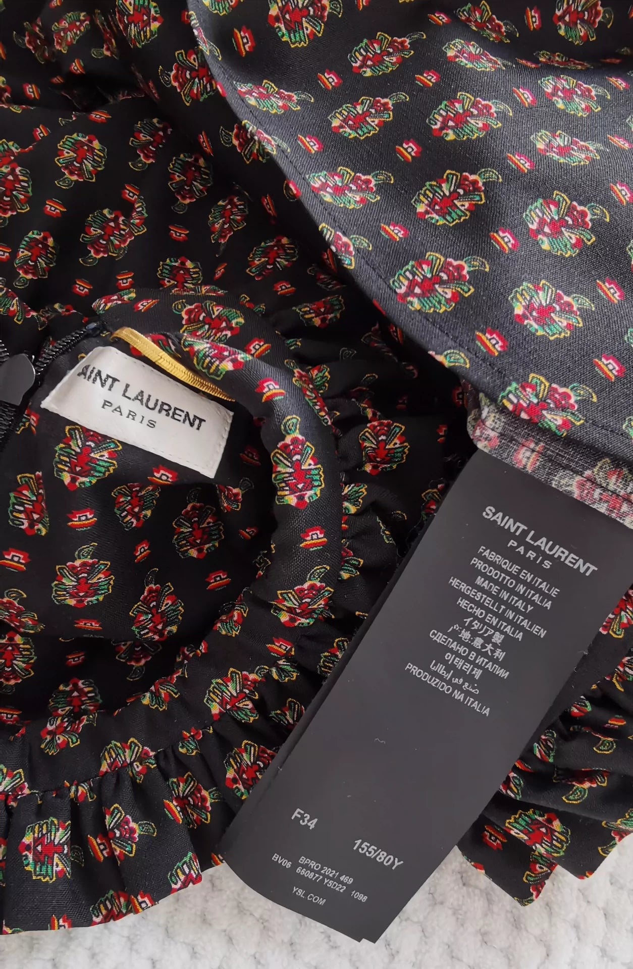 Saint Laurent Paris Silk floral shirt