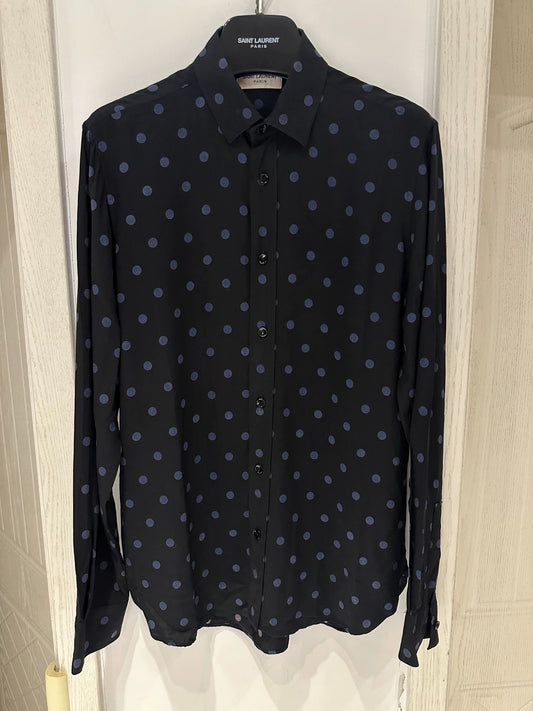 Saint Laurent Paris 2016fw polka dot shirt